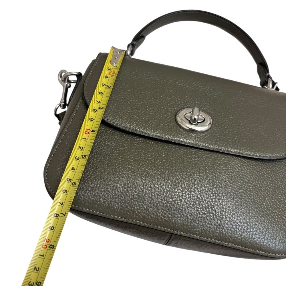 Coach Marlie Top Handle Satchel Crossbody Purse Surplus Green Leather bag c1557 - Picture 3 of 11
